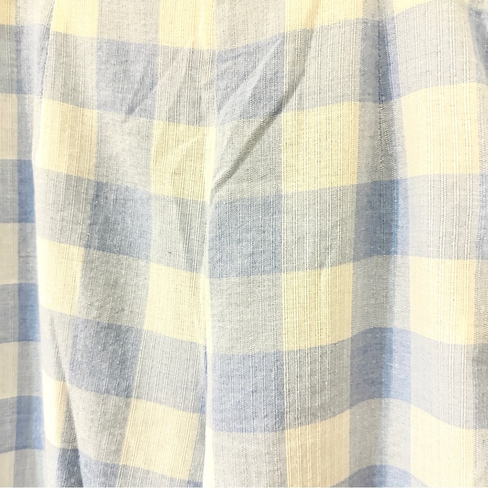 Medium Forever 21 High-Rise Plaid Wide Leg Pants, Blue & White Plaid - Picture 3 of 4